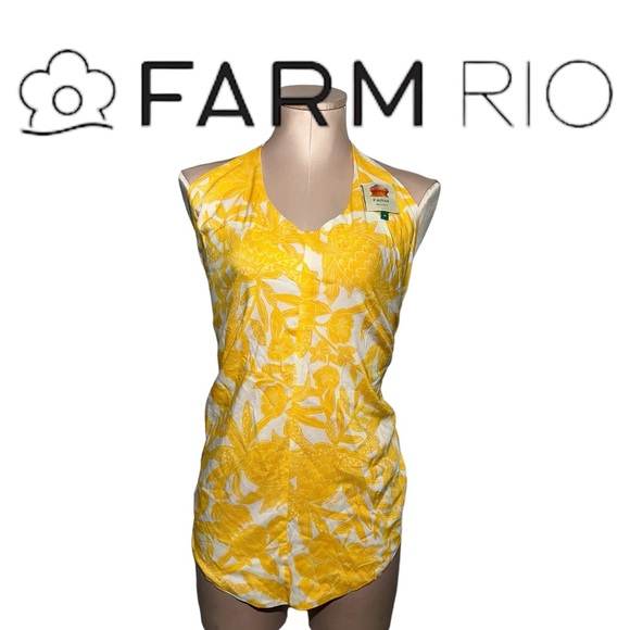 Farm Rio halter top in size Medium. Ties in back. EUC - Picture 2 of 15